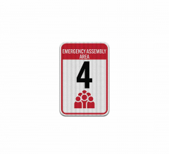 Emergency Assembly Area Aluminum Sign (HIP Reflective)