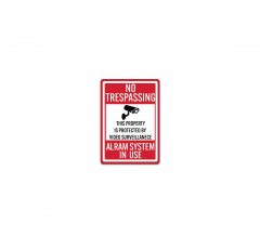 Protected By Alarm Decal (Non Reflective)