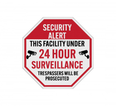 Video Security Surveillance Aluminum Sign (Diamond Reflective)