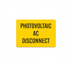 Disconnect Photovoltaic AC Decal (Non Reflective)
