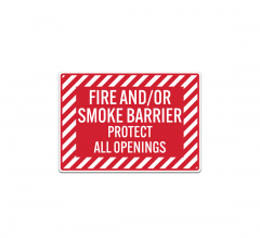 Fire & Smoke Barrier Decal (Non Reflective)