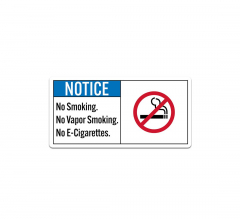 No Vapor Smoking Decal (Non Reflective)