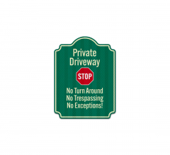 Private Property, Driveway Aluminum Sign (HIP Reflective)