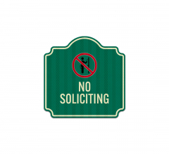 No Soliciting Aluminum Sign (HIP Reflective)