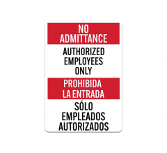 Bilingual Employees Only Decal (Non Reflective)
