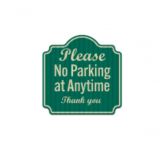Please No Parking Aluminum Sign (HIP Reflective)