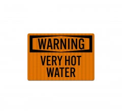 Shop for OSHA Warning Very Hot Water Decal (Non Reflective ...