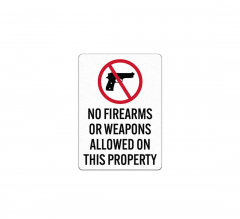 No Firearms Or Weapons Allowed Property Decal (Non Reflective)