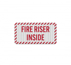 Fire Riser Inside Aluminum Sign (EGR Reflective)