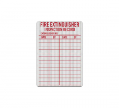 Fire Extinguisher Inspection Decal (EGR Reflective)