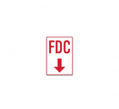 Fire Department Connection Downward Pointing Decal (Non Reflective)