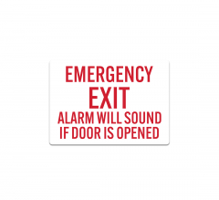 Emergency Exit Alarm Decal (Non Reflective)