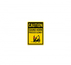 OSHA Caution Sound Horn Decal (Non Reflective)