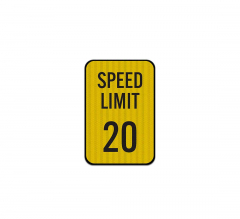 Speed Limit 20 Aluminum Sign (EGR Reflective)
