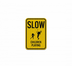 Children At Play Aluminum Sign (HIP Reflective)