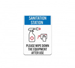 Social Distancing Sanitization Station Magnetic Sign (Non Reflective)