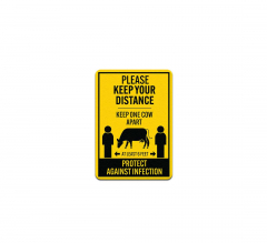 Social Distancing Keep One Cow Apart Decal (Non Reflective)