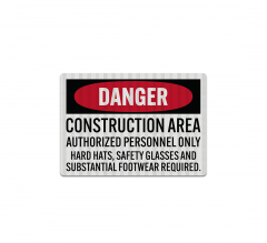OSHA Construction Area Authorized Personnel Decal (EGR Reflective)