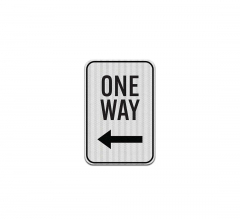 One Way Left Arrow Aluminum Sign (EGR Reflective)