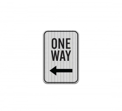 One Way Left Arrow Aluminum Sign (HIP Reflective)