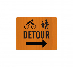 Bicycle Pedestrian Detour Aluminum Sign (EGR Reflective)