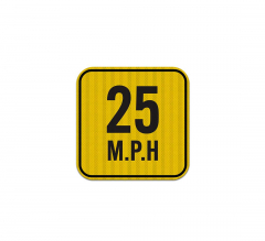 Advisory Speed Limit 25 MPH Aluminum Sign (EGR Reflective)