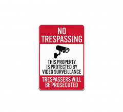 This Property Is Protected By Video Surveillance Decal (Non Reflective)