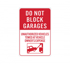 Do Not Block Garages Corflute Sign (Reflective)