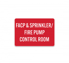FACP & Sprinkler Fire Pump Control Room Decal (Non Reflective)