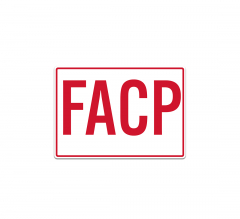 FACP Fire Alarm Control Panel Decal (EGR Reflective)