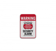Security Alarm Warning Aluminum Sign (EGR Reflective)