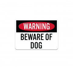 Dog Warning Beware Of Dog Decal (Non Reflective)