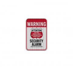 Security Alarm Warning Aluminum Sign (HIP Reflective)