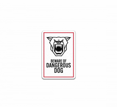 Beware of Dangerous Dog Decal (Non Reflective)