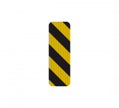 High Intensity Reflective Delineator Yellow Black Aluminum Sign (HIP Reflective)