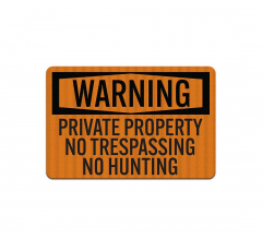 OSHA Warning Private Property Aluminum Sign (EGR Reflective)
