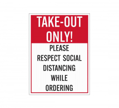 Please Respect Social Distancing Corflute Sign (Reflective)