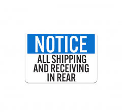 Warehouse Shipping Receiving Decal (Non Reflective)