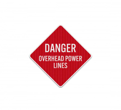 Overhead Power Line Aluminum Sign (EGR Reflective)