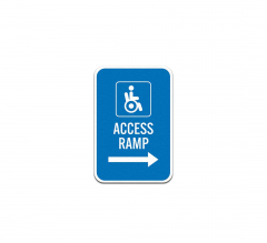 Handicap Access Ramp Aluminum Sign (Non Reflective)