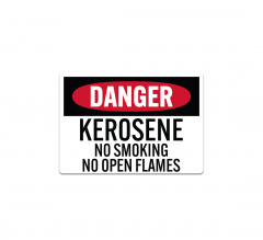 Kerosene No Smoking Open Flames Decal (Non Reflective)