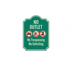No Trespassing or Soliciting Aluminum Sign (Non Reflective)