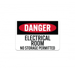 Electrical Room No Storage Magnetic Sign (Non Reflective)