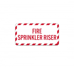 Fire Sprinkler Riser Aluminum Sign (Non Reflective)