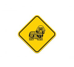 Sheepdog Symbol Aluminum Sign (Non Reflective)