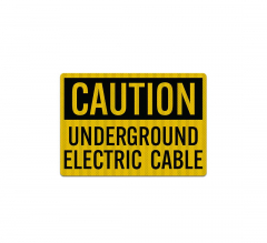 Underground Electric Cable Decal (EGR Reflective)