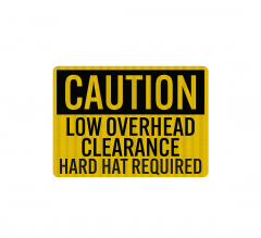 Low Clearance Hard Hat Required Decal (EGR Reflective)