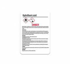 GHS Chemical Danger Fatal If Inhaled Aluminum Sign (Non Reflective)
