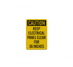 Keep Electrical Panel Clear Aluminum Sign (EGR Reflective)