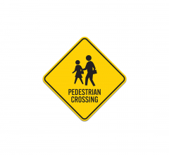 Pedestrian Crossing Aluminum Sign (Non Reflective)